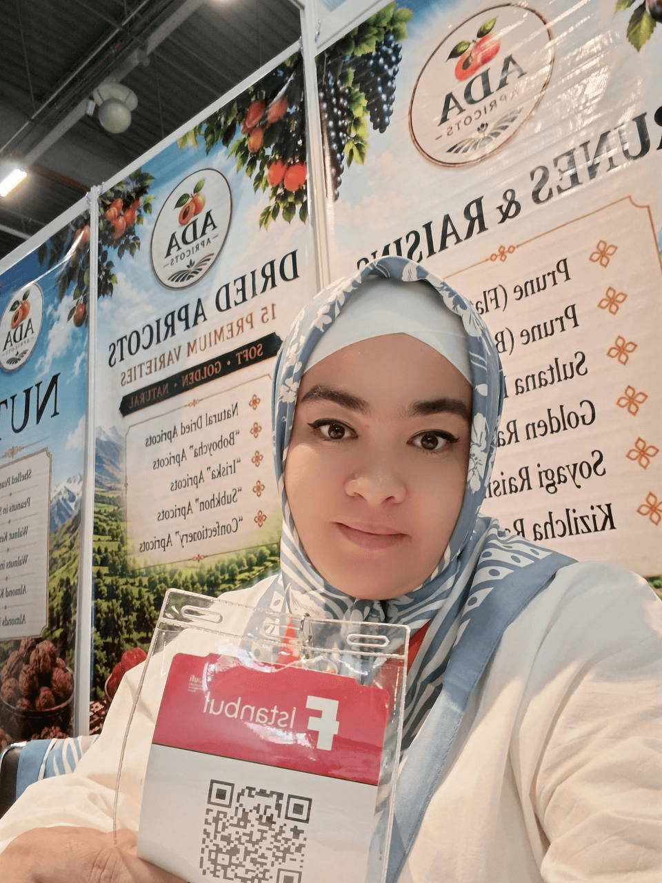 A company representative at the exhibition